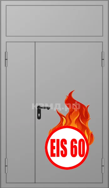 Противопожарная дверь с фрамугой ДПМ-02/60-EIS60